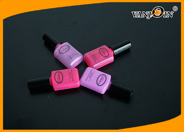 20ml High Cap PET Empty Fingernail Polish Bottles Logo Printing with Black Brush