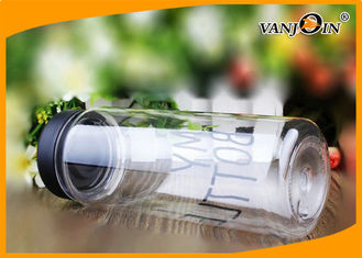 China BPA Free 500ml Fruit Juice Plastic Drink Bottles , Fruit Infuser Water Bottles with Screw Cap supplier